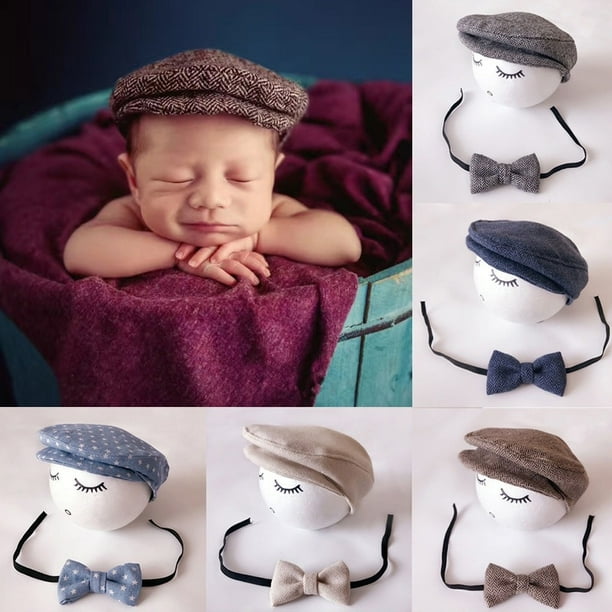 Newborn Baby Girl Hat Cotton Baby Bow Beanie Spring Infant Hats for Girls 0-6Months